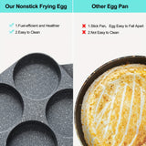 1pc New Style Four-Cup Fried Egg Pan, Medical Stone Non-Stick Frying Pan For Breakfast, Divided Egg Skillet Suitable For Gas