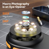 2inch Handheld Digital 1080P 500X Video Coin Microscope with Magnifying Glass 8 LEDs for Electronics Coins Repairs