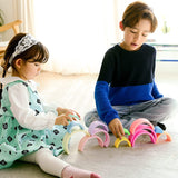 Silicone Stacking Educational Toys For Kids Creative Rainbow Building Blocks Shapes Sorting Preschool