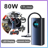 Electric Compressor Portable Iator with LCD Display High Precision Air Pump For Motorbike Vehicle Bicycle Tire Balls