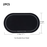 2 Pack Double Pedal Patches Wear-resistant Stickers Self-Adhesive Drumhead Patch Protectors Drum Protective Pad