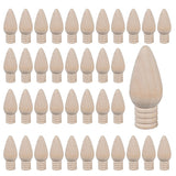 Wooden Light Bulb Unfinished Wood Ornaments For Crafts And Christmas Trees Supply, 2 Inch High