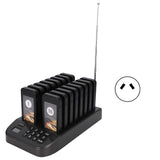 Calling Pager System Vibration LED Guest Waiting Calling System 1 Transmitter 16 Pagers