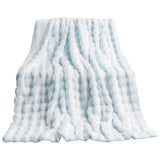 (Sky Blue) Faux Furry Soft Blanket for Winter Faux Furry Sofa Bed Throw Soft and Warm Comfort Bedspreads Plushes Blankets  Sky Blue