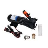 Macerator Pump for RV 12V Self-Priming Sewage Pump 3-inch Water Inlet Double Four Leaf Blade 45L DC Electric Sewage Pump for RV Camper Motorhome Wast