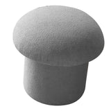 Sofa Bench Simple Modern Elastic Comfortable Soft Round Pine Wooden Foot Stool for Home Decoration Gray