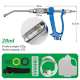 5ml 10ml 20ml 30ml Veterinary Metal Feeding Gun Continuous Drench Gun for Cattle Sheep Goat Drenching Gun with Bottle Farm Tools