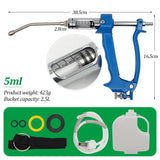 5ml 10ml 20ml 30ml Veterinary Metal Feeding Gun Continuous Drench Gun for Cattle Sheep Goat Drenching Gun with Bottle Farm Tools