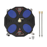 Pressure Surface Cleaner 1/4inch Quick Connect 16inch 3600PSI with Wheels Pressure Washer for Garden Road