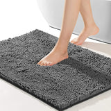 (dark gray) Bathroom Carpet 80cm  50cm, Non-slip Bath Mat, Suitable For Bathroom, Easier To Dry, Plush Bathroom, Shower And Sink, Dark Gray