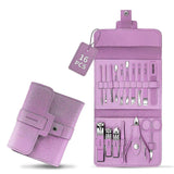 Men's Manicure Set, Best Gift For Women - 16 In 1 Manicure Set (purple)