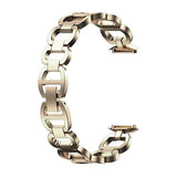 (champagne) Metal Watch Band Compatible With Fitbit Luxe Bracelet Adjustable Stainless Steel Suitable For Women Luxury Accessories Black