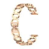 (rose gold) Metal Watch Band Compatible With Fitbit Luxe Bracelet Adjustable Stainless Steel Suitable For Women Luxury Accessories Black