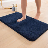 (Navy blue) Super Soft Plush Bathroom Rug, Absorbent Thick Anti-slip Ultra-fine Fiber Bath Rug, Suitable For Bathroom Floor, 40cmx60cm Green