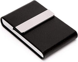Business Card Holder, Pu Leather Business Card Case, Pocket Business Card Holder For Men Or Women, Slim Metal Business Card Holder, Business Card Hold