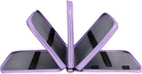 (Purple) Leather 200 Inserts Extra Large Capacity Multi-layer Student Crayon Case Storage Bag Bag Holder Stationery Organizer (without Pens) Purple
