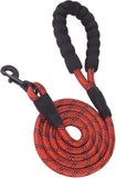 (red) Heavy Duty Nylon Dog Leash With Comfortable Padded Handle And Highly Reflective Line For Small, Medium And Large Dogs, 1.5m, 1 Piece (light Blue, 1.5m