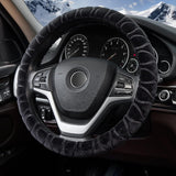 Fuzzy Steering Wheel Cover - Universal 14.5-15 Inch Black Soft Comfort Plush Car Steering Wheel Cover Car Interior Accessories 1 Piece (model A - Blac