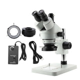 Trinocular Magnification Stereo Zoom Microscope WF10X/20mm Eyepieces