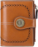 (Customized orange) Leather Women's Wallet Women's Wallet Zipper Women's Wallet Short Card Holder With 16 Card Slots Anti Rfid Wallet 1 Piece (wine Red)
