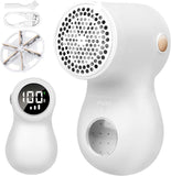 (White) 3 Speed Electric Shaver Led Digital Display - Clothing Test Winner 1 Fabric Shaver With 1 Extra Blade (white [with 1 Blade] + 1 Spare Blade)