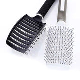 Pack Of 2 Boar Bristle Combs For Women And Men Hairstyle Aid