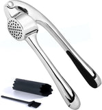 Piece Premium Garlic Press Set With Silicone Roller Peeler And Cleaning Brush - 1 Piece (702 3 Pack Box)
