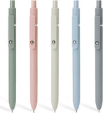 Gel Pen - Quick Drying Ink Fine Tip High Quality Gel Pen - Black Ink Smooth Writing For School, Office And Home - 5 Pack