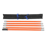 5PCS Inspection Clamp Extension Rod ABS Aluminum Alloy Splicable Flexible Insulating Bar Set with Storage Bag for Detection