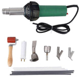 1600W Hot Air Welding Machine Kit Plastics Heat-Welders Tool Set with Welding Speed Nozzle & Roller Rod Plastics Welding Machine
