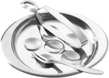 Screw Plate Stainless Steel Six Hole Screw Plate Pliers Fork Screw Dishware 3pcs (screw Plate, Screw Fork, Screw Clip)