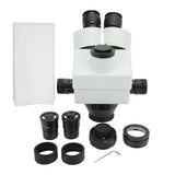 3.5X45X 7X90X Zoom Microscope Head with 0.5X+2X Object Lens Trinocular Stereo Microscope Head