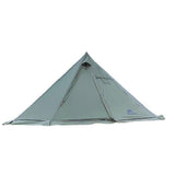 (Army green) 5-8 People Tipi Hot Tent with Stove Jack Camping Pyramid Teepee Tent for Camping Backpacking Hiking