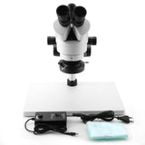 3.5X90X Trinocular Stereo Zoom Microscope WF10X / 20mm Eyepieces 100240V