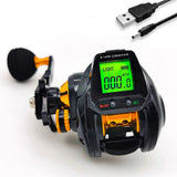 6.3:1 Digital Fishing Baitcasting Left Fishing Reel With Accurate Line Counter Large Display Casting Reel Fishing Tool Accessory