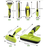 6 in 1 Pet Cat Dog Grooming Deshedding Tools Brush Kit Comb Set Storage Bag Ultimate Dog Comb Brush