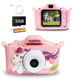 Updated HD Children's Digital Camera With Soft Protective Unicorn Case Toys