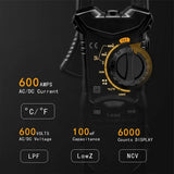 600A AC DC Digital Clamp Meter Multimeter Ammeter Voltage Tester Car Amp Hz Capacitance NCV Ohm Test (AC/DC Current)