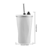 600ml Stainless Steel Vacuum Insulated Tumbler Set Double Wall Travel Mug Coffee Cup With Metal Straws Splash-Proof Lids