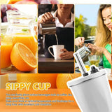 600ml Stainless Steel Vacuum Insulated Tumbler Set Double Wall Travel Mug Coffee Cup With Metal Straws Splash-Proof Lids