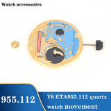 955.112 V8 ETA955.112 955112 Quartz with Calendar Plate High-Precision nical Watch Movement