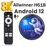 TV98 Max Android 12 Wifi 4G 5G TV HDR10+ Support 8K Video Allwinner H618 4K 3D 2GB 16GB Smart Voice Set Top Box