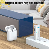 Bluetooth 5.0 Receiver Wireless 3.5mm Handsfree Audio Adapter Support TF Card USB + AUX + FM Music Play for Car TV Speaker