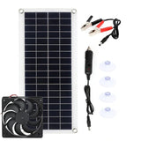 30W 12V Solar Exhaust Fan Air Extractor 12cm Mini Ventilator Solars Panels Powered Fans for Dog Chicken House Greenhouse RV