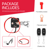 Relay 12V Battery Disconnect Cut Off Isolator Anti-Theft with Remote Control Switch Fobs