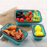 4pcs, Collapsible Food Storage Container Silicone Lunch Box Outdoor Travel Lunch Box, Travel Accessories