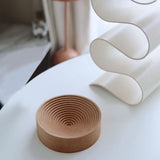 Wooden Spiral Shape Dessert Tray Candle Holder Storage Organizer Home Decoration Accessories
