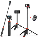 New Extend Tripod For Smartphone Camera Vlog Tripods With Phone Holder 1/4 Screw Cold Shoe for Microphone LED Light