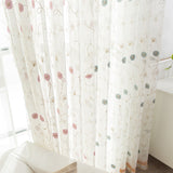 Garden embroidered window screen