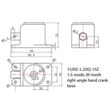 Right Angle Reversing Gearbox Small Steering 90 Degree Speed Ratio VS 1 Bevel Gear Accessories